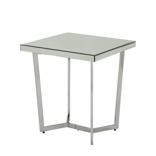 Hastin - End Table - Mirrored & Chrome Unique Piece Furniture