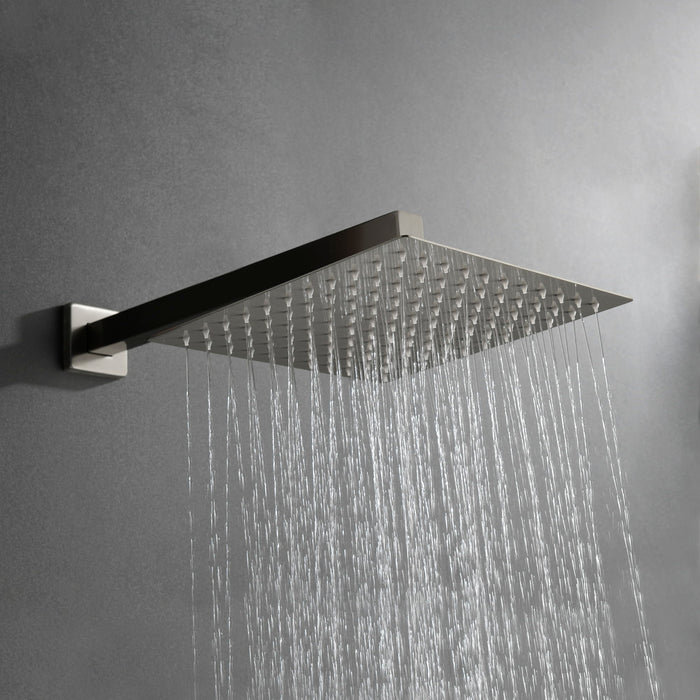 Complete Shower System With Rough In Valve - Brushed Nickel