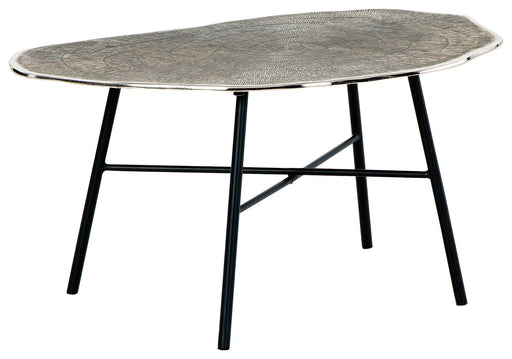 Laverford - Chrome / Black - Oval Cocktail Table Unique Piece Furniture