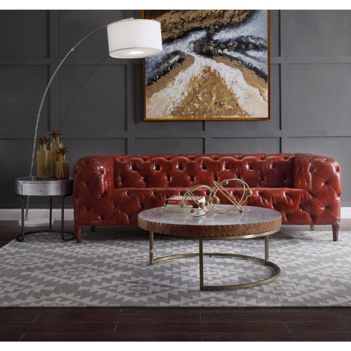 Orsin - Sofa - Merlot Top Grain Leather Unique Piece Furniture