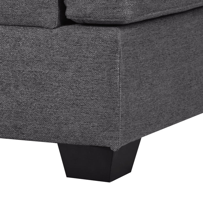 Ustyle Modern Large Upholstered U-Shape Sectional Sofa, Extra Wide Chaise Lounge Couch, Grey