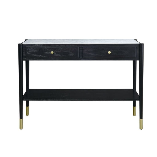 Atalia - Accent Table - Marble & Black Unique Piece Furniture