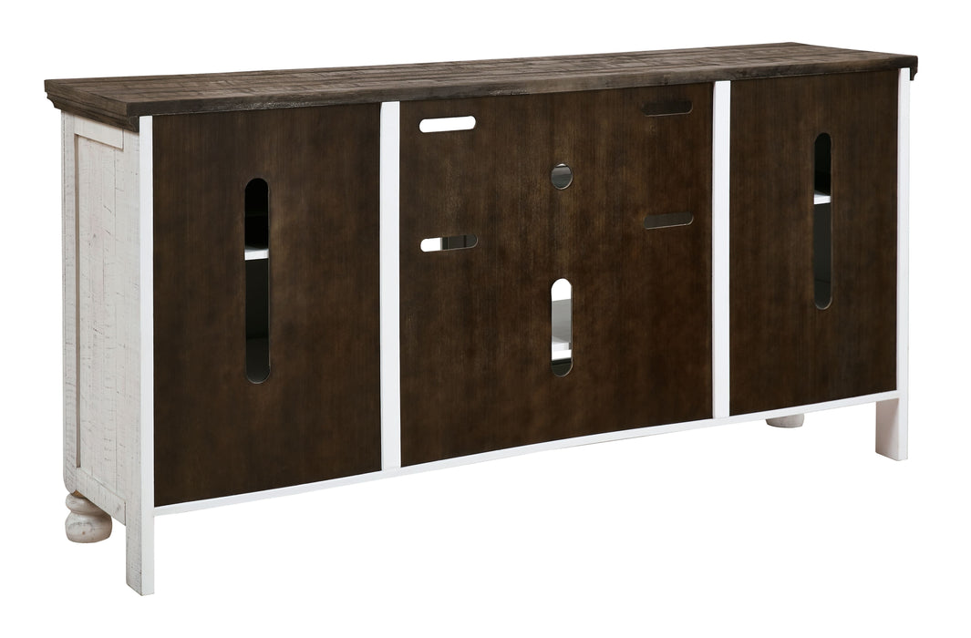 Havalance - Brown / Beige - Extra Large TV Stand - 4 Doors Unique Piece Furniture