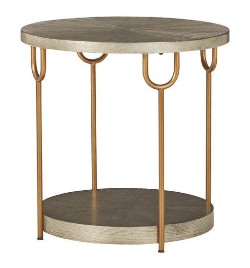 Ranoka - Platinum - Round End Table Unique Piece Furniture