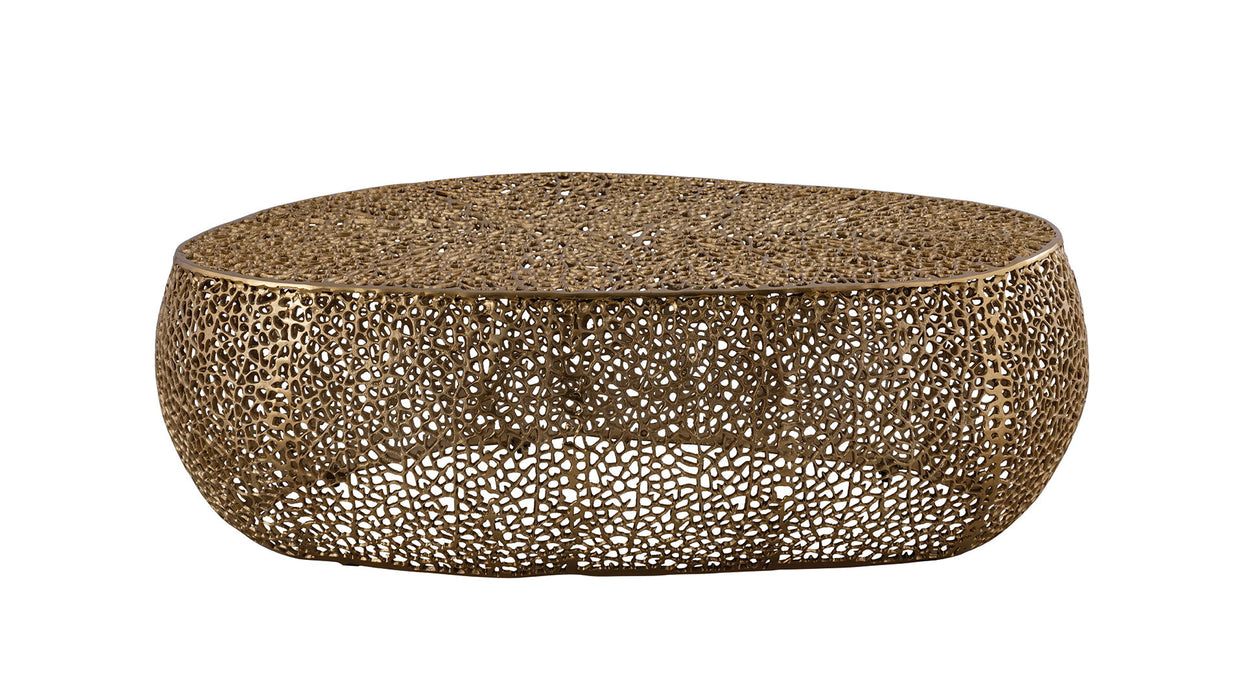 Oval Coffee Table Gold
