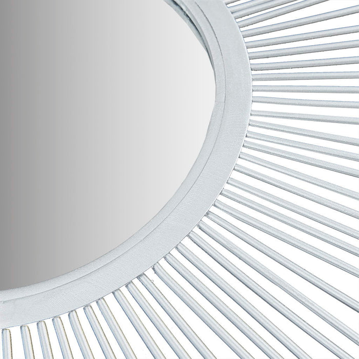 Sunburst Wall Decor Mirror - Silver