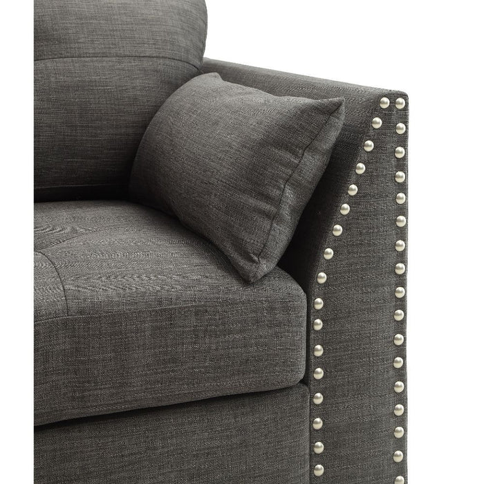 Laurissa - Chair - Light Charcoal Linen Unique Piece Furniture