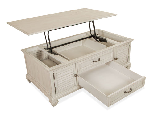 Newport - Lift Top Storage Cocktail Table (With Casters) - Alabaster Unique Piece Furniture