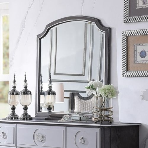 House - Beatrice Mirror - Charcoal Finish Unique Piece Furniture