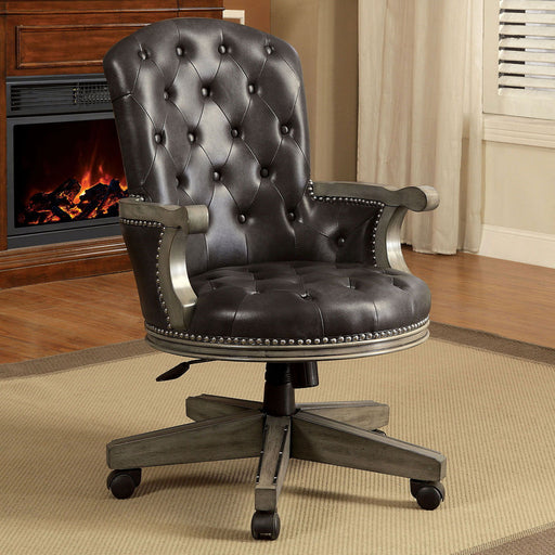 Yelena - Height - Adjustable Arm Chair - Gray / Black Unique Piece Furniture