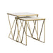 Bette - 2 Piece Nesting Table Set - White And Gold Unique Piece Furniture