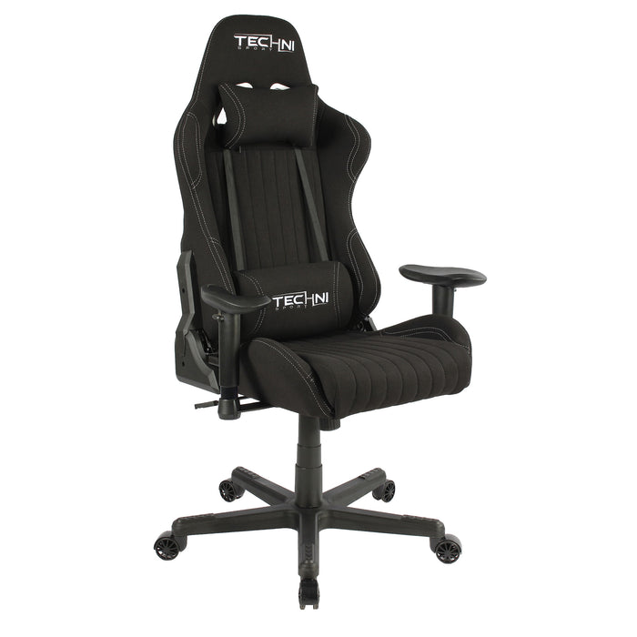 Techni Sport Fabric Ergonomic High Back Racer Style Pc Gaming Chair, Black