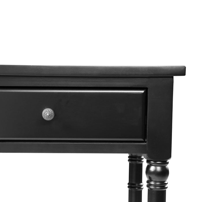 American Solid Wood Sofa Table (Black)