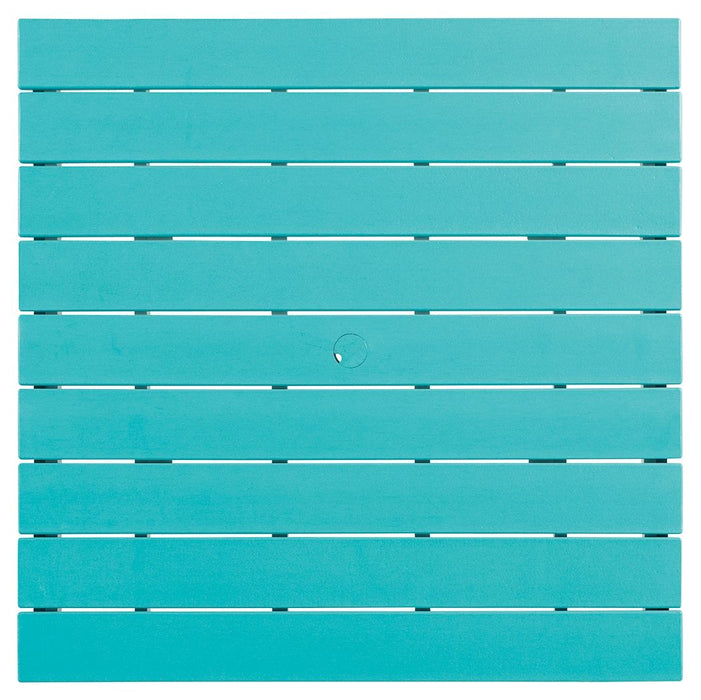 Eisely - Turquoise / White - Square Counter Tbl W/Umb Opt Unique Piece Furniture
