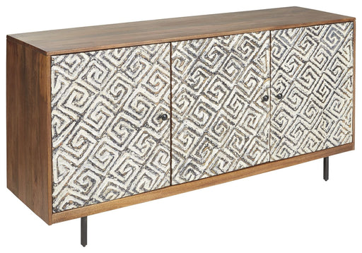 Kerrings - Brown / Black/white - Accent Cabinet Unique Piece Furniture