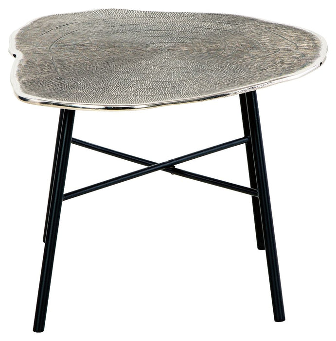 Laverford - Chrome / Black - Oval Cocktail Table Unique Piece Furniture