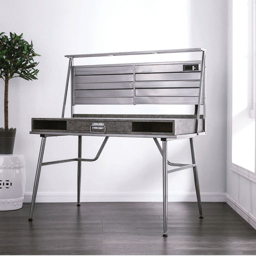 Mccredmond - Desk With USB - Silver Unique Piece Furniture