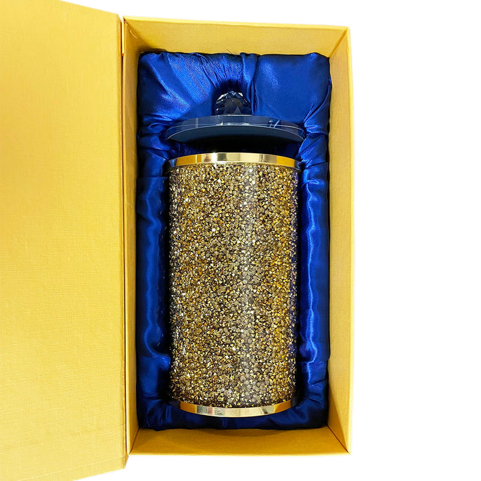 Ambrose Exquisite Glass Canister In Gift Box - Gold