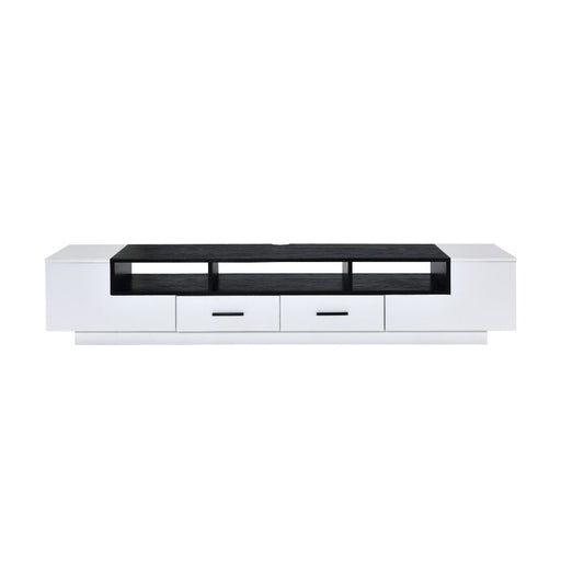 Armour - TV Stand - White & Black Unique Piece Furniture