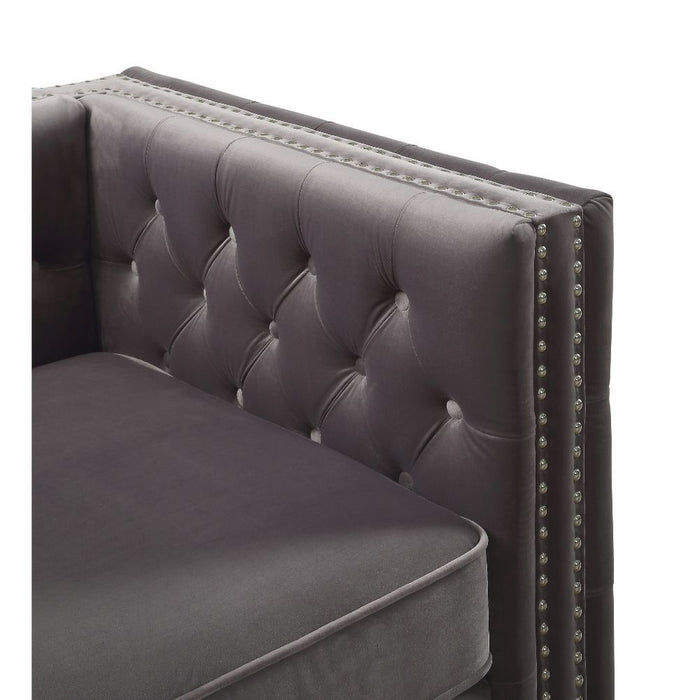 Gillian II - Chair - Dark Gray Velvet Unique Piece Furniture