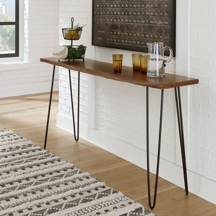Wilinruck - Dark Brown - Long Counter Table Unique Piece Furniture