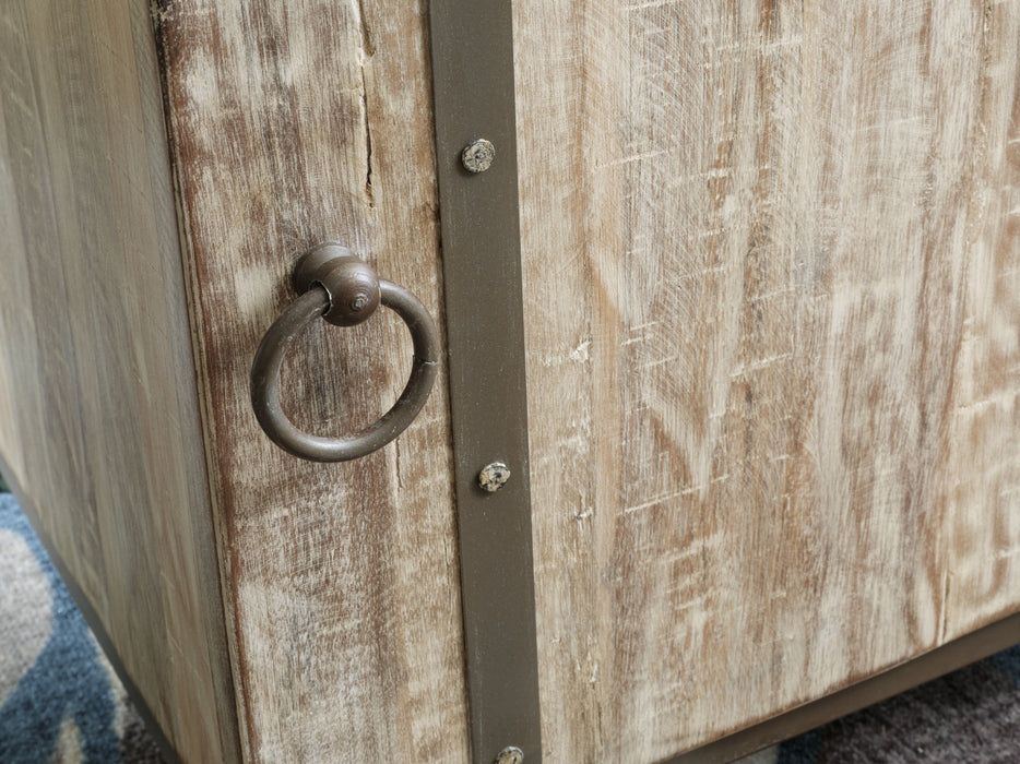 Laddford - Whitewash - Accent Cabinet - Shelf Unique Piece Furniture