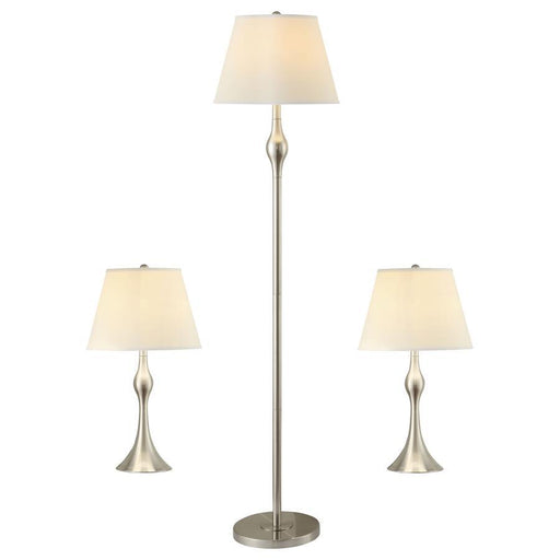 Griffin - 3 Piece Slender Lamp Set - Brushed Nickel Unique Piece Furniture