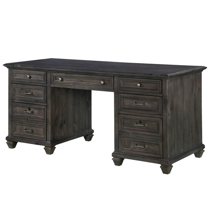 Sutton Place - Executive Desk - Weathered Charcoal Unique Piece Furniture