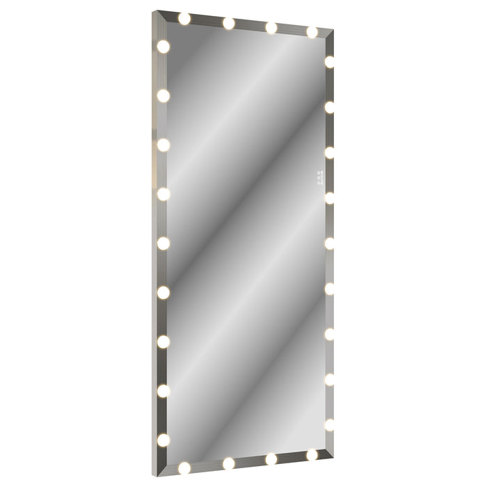 Hollywood Full Length Mirror With Lights Oversized Full Body Vanity Mirror With 3 Color Modes Lighted Large Standing Floor Mirror For Dressing Room Bedroom Hotel Touch Control - Silver