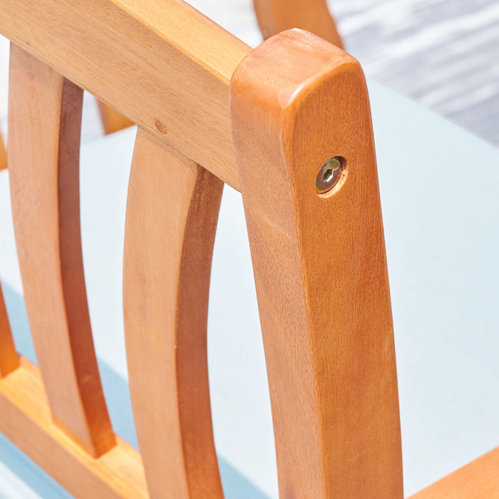 Kapalua Honey Nautical Outdoor Eucalyptus Wooden Dining Chair