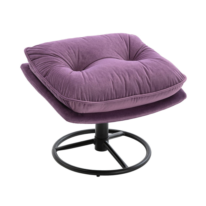 Accent Chair TV Chair Living Room Chair With Ottoman - Purple