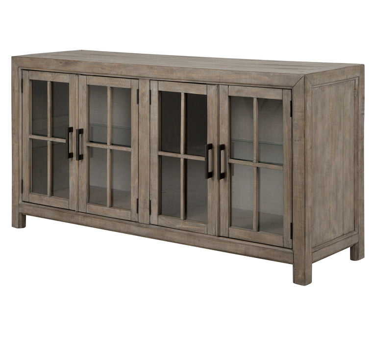 Tinley Park - Buffet Curio Cabinet - Dove Tail Grey Unique Piece Furniture