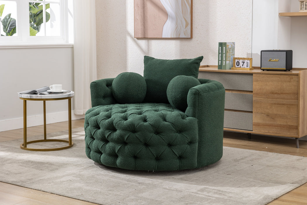 Coolmore Modern Swivel Accent Chair Barrel Chair For Hotel Living Room