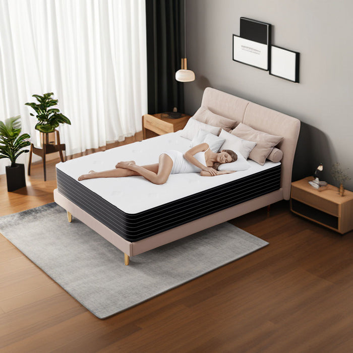 King Size Mattresses, Memory Foam Hybrid Queen Mattresses In A Box, Individual Pocket Spring Breathable Comfortable For Sleep Supportive And Pressure Relief