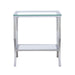 Saide - Square End Table With Mirrored Shelf - Chrome Unique Piece Furniture