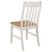 Kirby - Slat Back Side Chair (Set of 2) - Natural And Rustic Off White Unique Piece Furniture