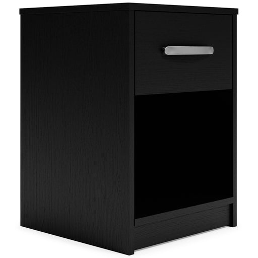 Finch - Black - One Drawer Night Stand - 23" Height Unique Piece Furniture