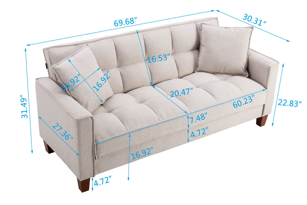 2063Bg - Linen Sofa
