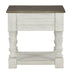Havalance - White / Gray - Square End Table Unique Piece Furniture