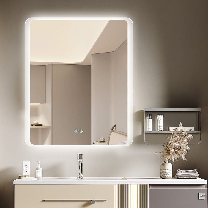 30 X 36 Led Mirror For Bathroom, Led Vanity Mirror, Adjustable 3 Color, Dimmable Vanity Mirror With Lights, Anti-Fog, Touch Control, Wall Mounted Bathroom Mirror, Vertical