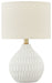 Wardmont - White - Ceramic Table Lamp Unique Piece Furniture