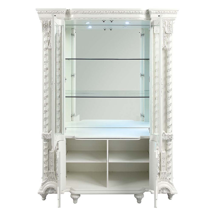 Vanaheim - Curio - Antique White Finish Unique Piece Furniture
