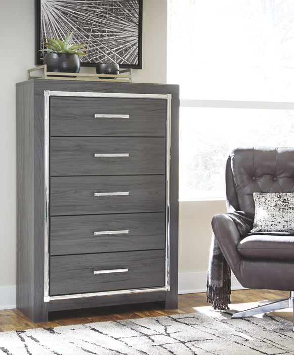 Lodanna - Gray - Five Drawer Chest Unique Piece Furniture