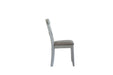 House - Marchese Side Chair (Set of 2) - Two Tone Gray Fabric & Pearl Gray Finish Unique Piece Furniture