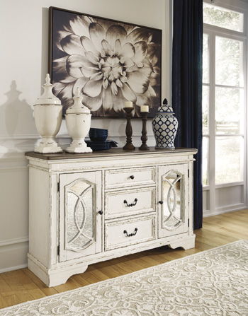 Realyn - Chipped White - Dining Room Server Unique Piece Furniture
