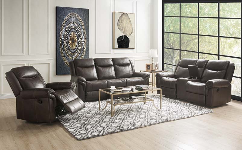 Lydia - Sofa - Brown Leather Aire Unique Piece Furniture