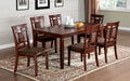 Montclair - 7 Piece Dining Table Set - Dark Cherry / Brown Unique Piece Furniture