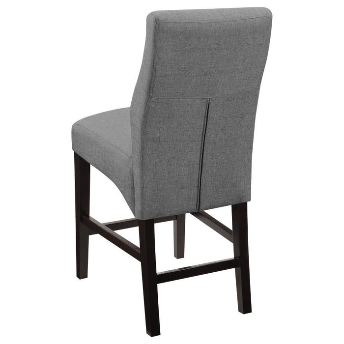 Mulberry - Upholstered Counter Height Stools - Gray And (Set of 2) - Cappuccino Unique Piece Furniture