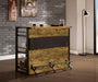 Renaldi - Bar Unit With Stemware Rack - Antique Nutmeg Unique Piece Furniture
