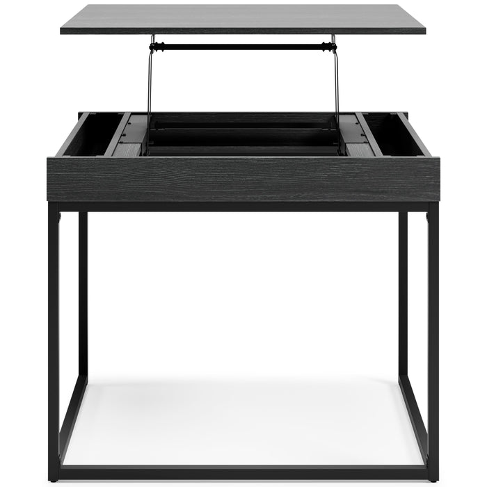 Yarlow - Black - Home Office Lift Top Desk Unique Piece Furniture